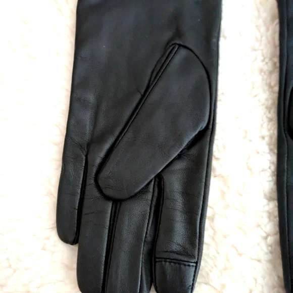Lauren Ralph Lauren Pick Stitch Genuine Leather Touch Gloves.Never Worn.